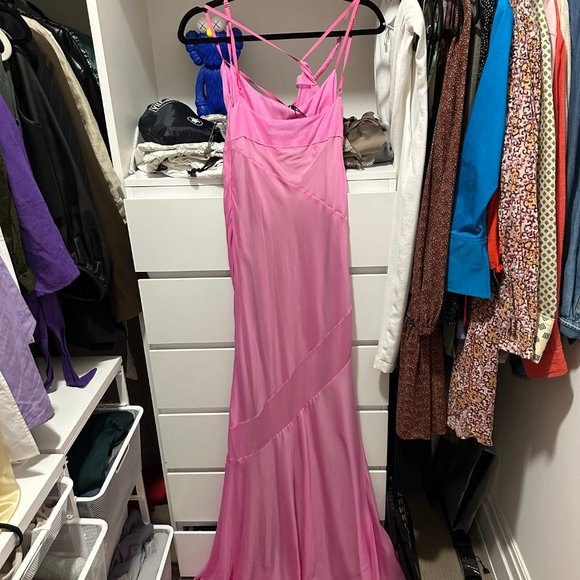 Jacquemus La Robe Draggiu Sheer Silk Chiffon Gown, size 36 still with tags! - Picture 3 of 8